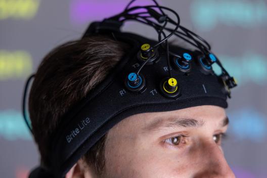 Brite Lite fNIRS wireless measuring prefrontal activation in the brain
